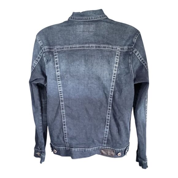 True Religion Trucker Denim Jeans Jacket Blue Men's Large - Picture 2 of 8